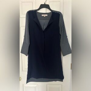 LOFT Navy and White Striped Tunic. Size XS. EUC.
